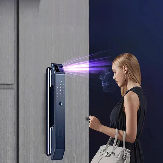 Face Recognition Door Lock with Camera - Fingerprint and Password